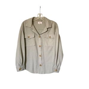 🌵Hippie Rose Mint/Sage Green Button Up Thermal Blouse Size Small🌵